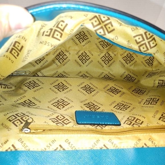 Vibrant Blue Structured Satchel Bag – Crossbody & Top Handle Purse - Picture 3 of 5